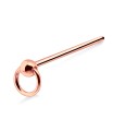 Ball Ring Shaped Silver Straight Nose Stud NSKA-45